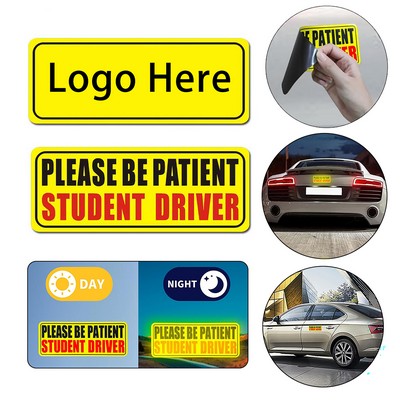 Custom Magnetic Rookie Driver Bumper Sticker Reflective Reusable For New Drivers
