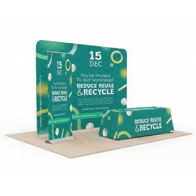 10' Display Kit With Backdrop Banner Stand and Table Throw