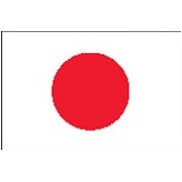 3'x5' Japan U.N. Nylon Outdoor Flag - Style B