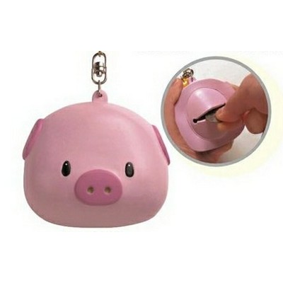 Rubber Pig Coin Purse w/Key Chain