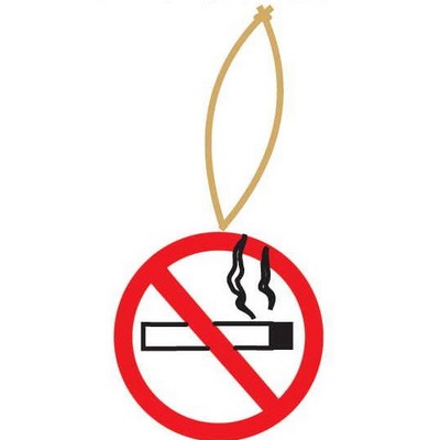 No Smoking Sign Promotional Ornament w/ Black Back (8 Square Inch)