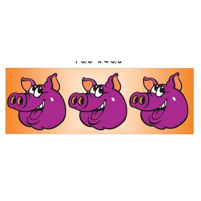 Pig Panoramic Badge w/Bar Pin