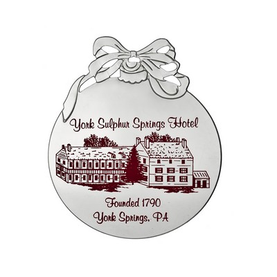 Ball Shape Silver Christmas Ornament