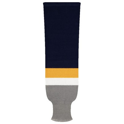 Nashville Pro Series Blue & Gray Away Socks w/Gold & White Stripes