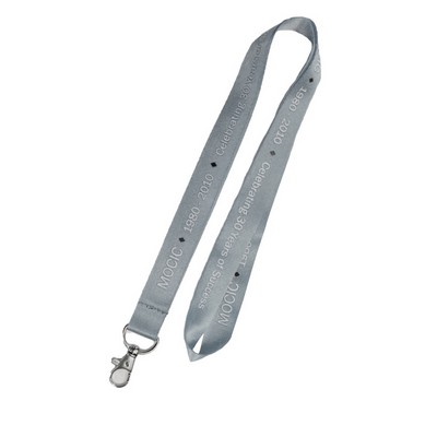 1/2" Gray Silver Nylon Lanyard (12 Mil)