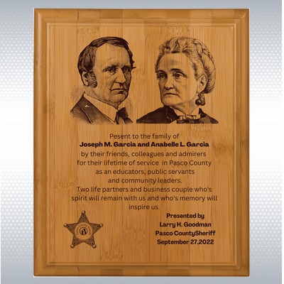 9" x 12" Bamboo Memorial Plaque