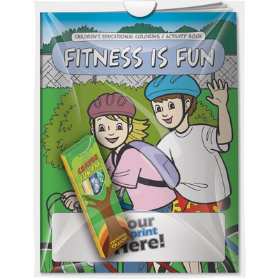 Combo Pack - Coloring Book & 4-Pack of Crayon (Imprinted) in a Poly Bag