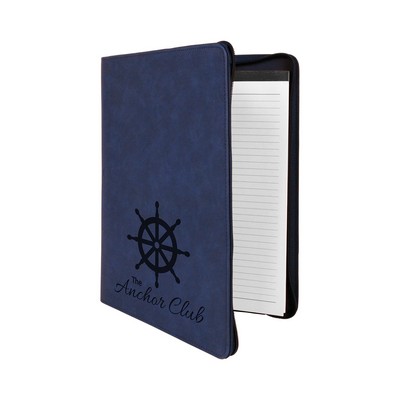 Zipper Leatherette Portfolio (Blue)