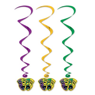 Mardi Gras Comedy & Tragedy Mask Whirls