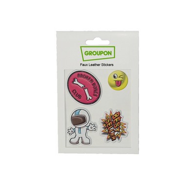 Faux Leather Patch Sticker - Set of 4