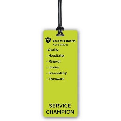 Full Color Write On Tag w/ Flexible Plastic Loop Strap (Rectangle 2.125"x5.375")