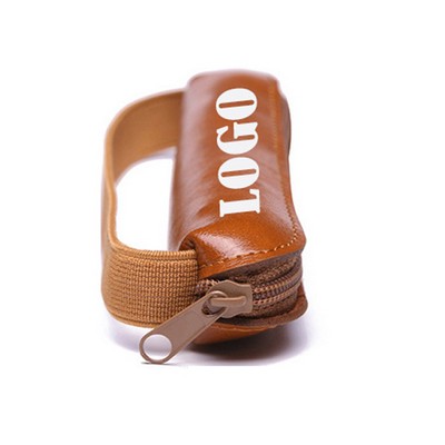 PU Leather Pen Holder with Elastic Band