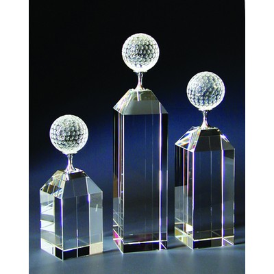 Golf Optical Crystal Award/Trophy 9.5"H - Variant D