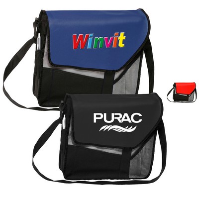 Slant Flap Laptop Bag w/Shoulder Strap (15"W x 15")
