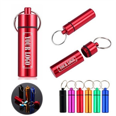 Aluminum Pill Organizer Key Chains