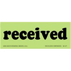 Received Matte Paper Label - 2" x 5"