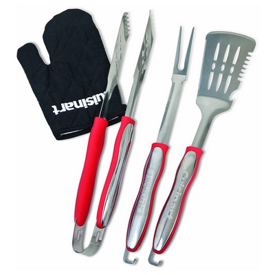 Cuisinart® Outdoors Grilling Tool Set with Grill Glove, Red