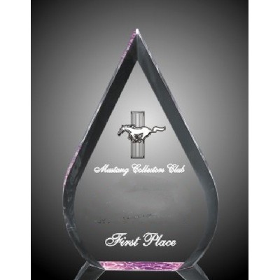 Pointed Top Oval Acrylic Award, 9" H