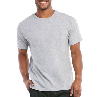 Men's Crew Neck T-Shirts - 3XL, Heather Gray (Case of 10)