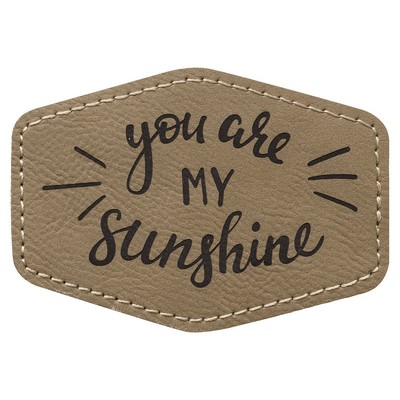 Hex Leatherette Patch with Adhesive