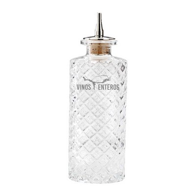 5oz. Glass Bitters Bottle Narrow Retro Design