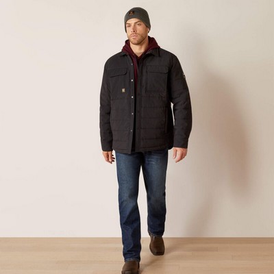 Ariat® Men's Black Rebar® Cordura® Ripstop Shirt Jacket