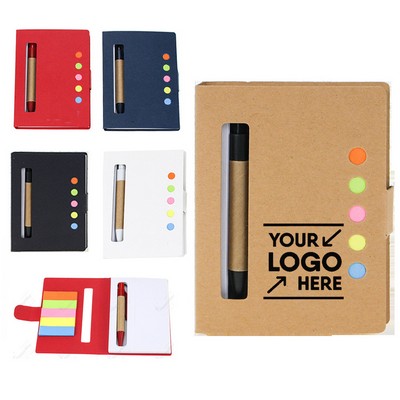 Colorful Eco-Friendly Notepad w/ Pen