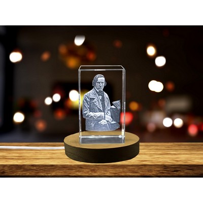 Frédéric Chopin 3D Engraved Crystal Trophy Award | Elegant Recognition Sculpture for Music Lovers