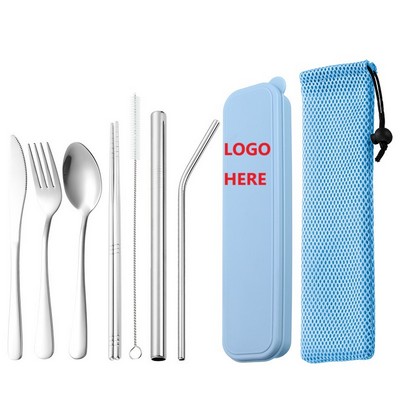 Portable Cutlery Stainless Steel Camping Travel Set Case