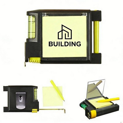 Multi-Function Tape Measure w/ Level/ Notepad & Pen