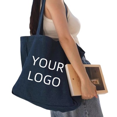 Heavyweight Denim Zippered Tote Bag
