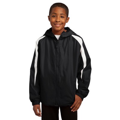 Sport-Tek Youth Fleece-Lined Colorblock Jacket