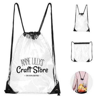 See-through PVC Drawstring Backpack