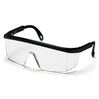 Integra Safety Glasses, Black Frame with Clear Lens