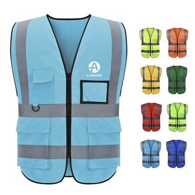 Reflective Safety Vest with Pockets