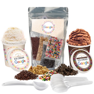 Handcrafted Ice Cream with Ice Cream Topping Kit - 2 Pint Bundle - The Classics