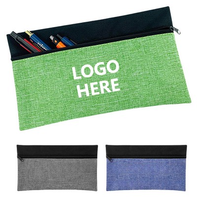 Zippered Polyester Pencil Case