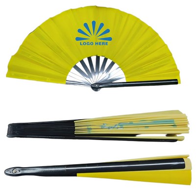 13" Full color Fold Kung Fu Fan Silk Hand