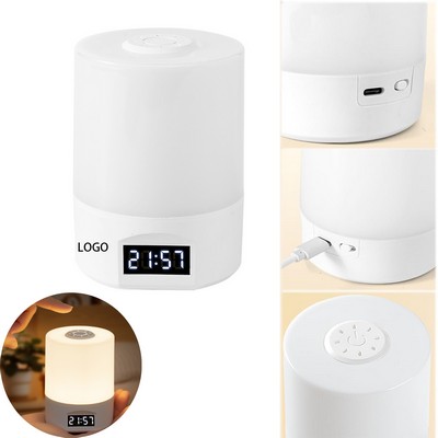 Touch Bedside Lamp w/Digital Clock - By Sea