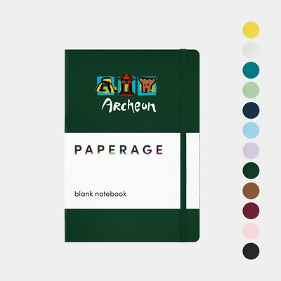 PAPERAGE® Leather Hard Cover Journal with 160 Pages and Inner Pocket Features