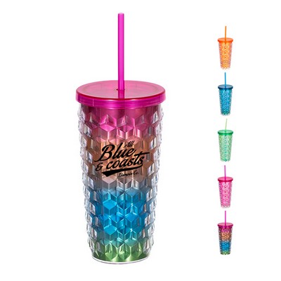 20oz Studded Tumbler with Lid and Straw