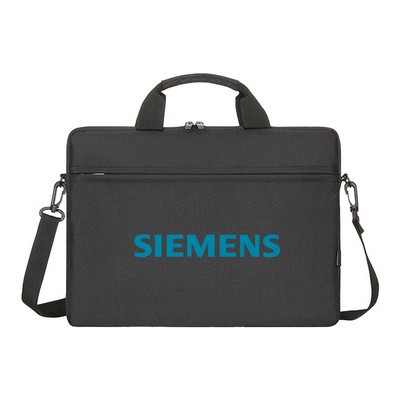 15.6" Printed Nylon Laptop Bag with Shoulder Strap, and Extra Zippered Pocket