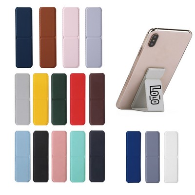 Versatile adhesive leather phone stand