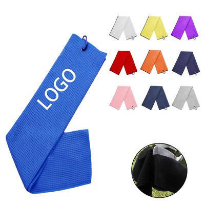 Microfiber Waffle Golf Towel