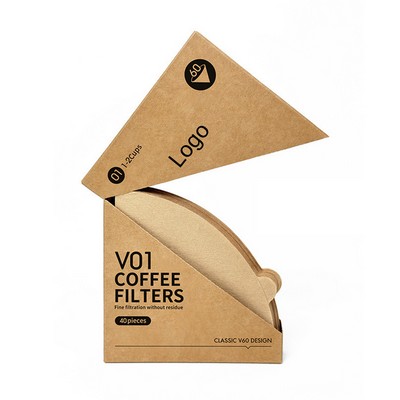Hand Poured Coffee Log Pulp Cone Filter Paper