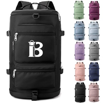 Waterproof Dry Wet Separation Nylon Duffel Backpack