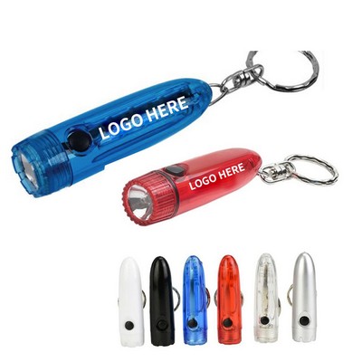 Transparent Bullet LED Keychain