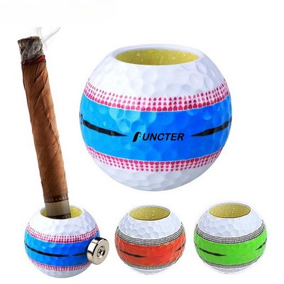 Portable Magnetic Golf Ball-shaped Cigar Holder