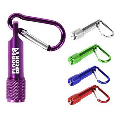 Super bright LED flashlight with Carabiner