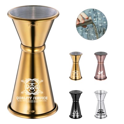 20/40ml Engraved Double Capacity Stainless Steel Cocktail Measuring Cup
